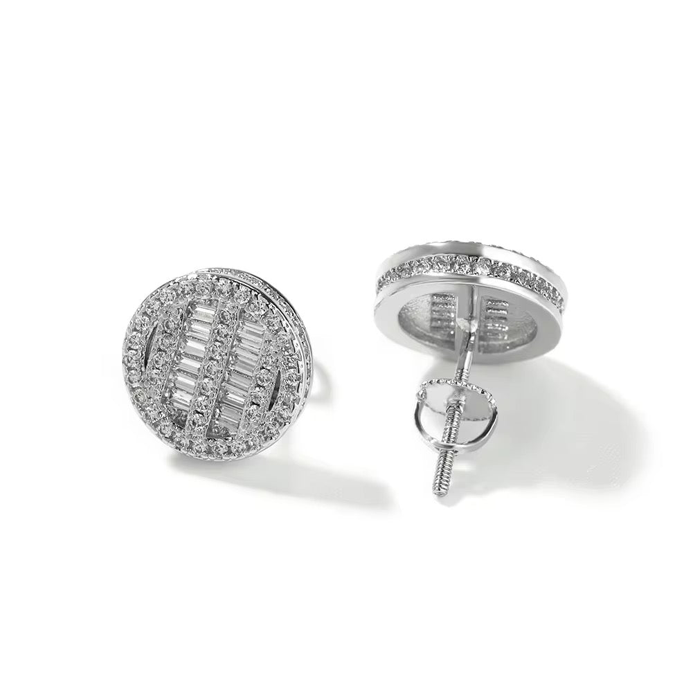 Baguette Circle Earrings