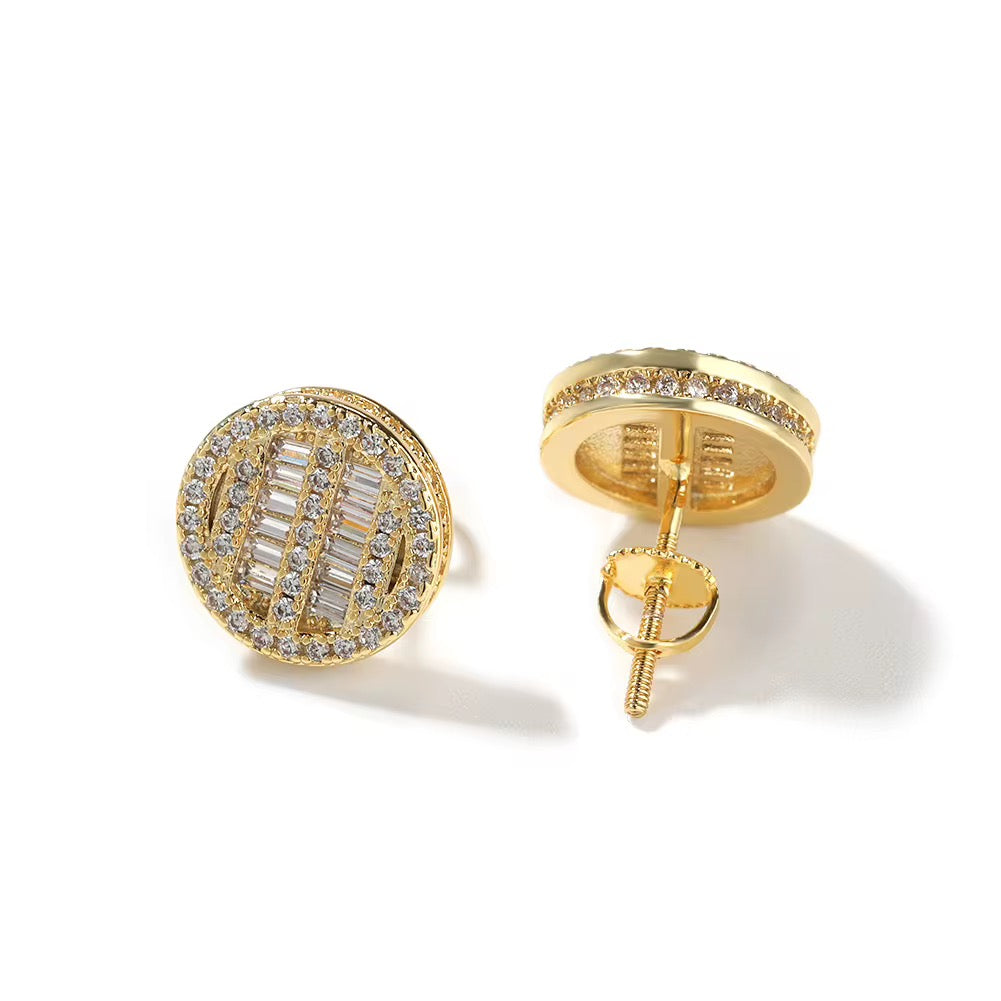 Baguette Circle Earrings