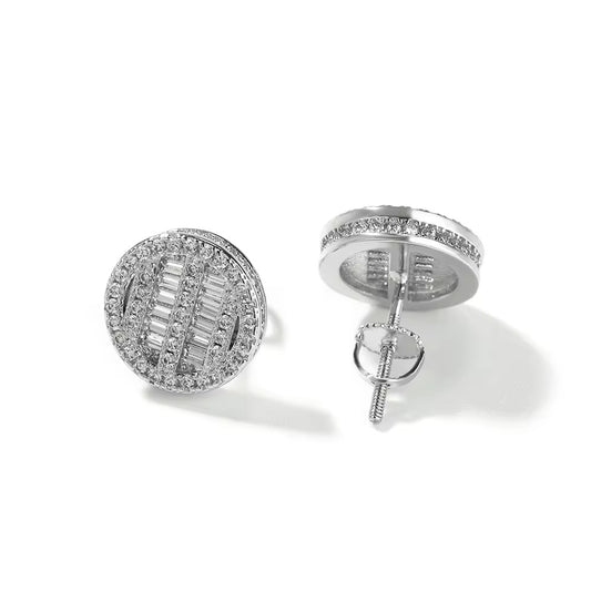 Baguette Circle Earrings